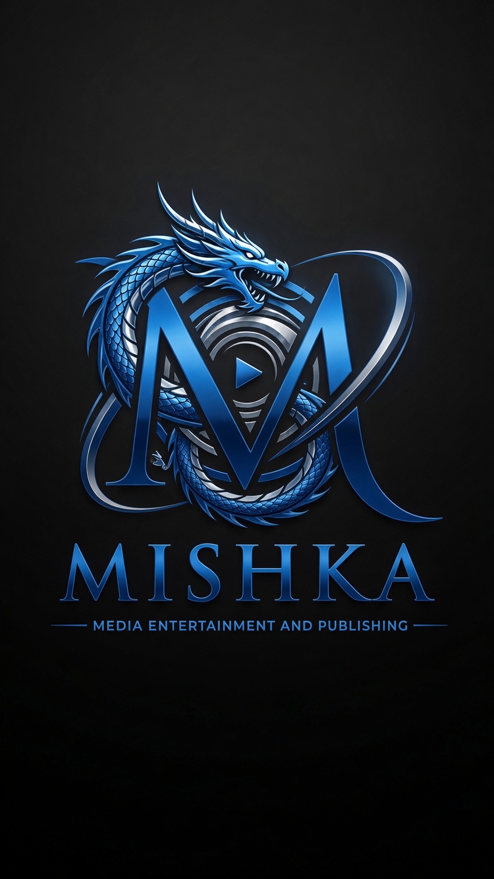 Mishka Media Entertainment and Publishing — official logo with stylized M and dragon